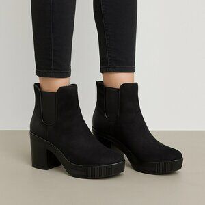 Ash Women's Size 40 Black Suede Leather Platform Chunky Boots US 9-9.5